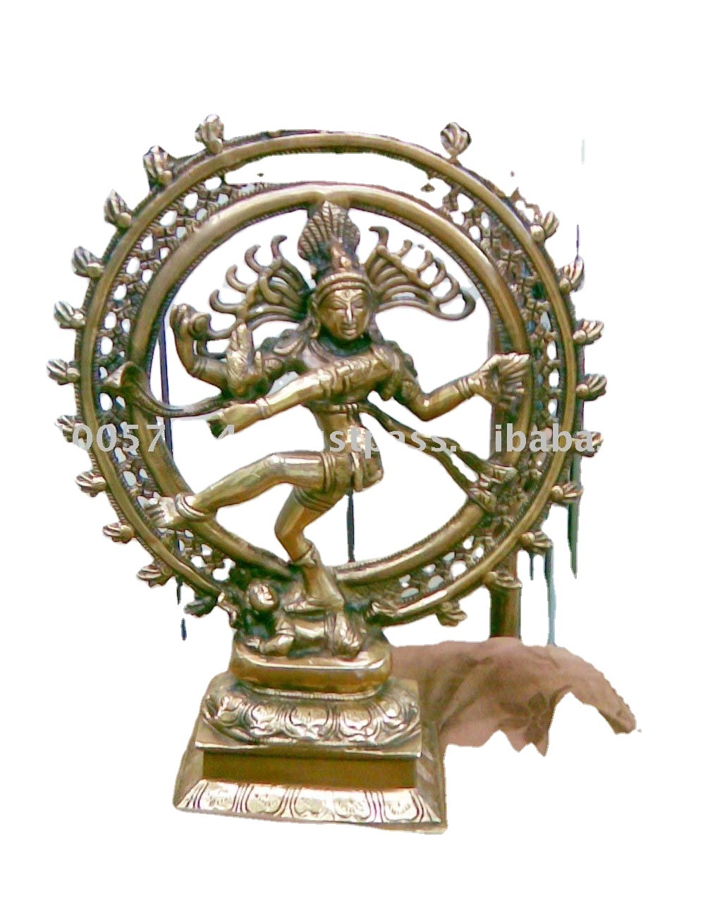 brass Natraj Statue in antique finish to place in home hotel and restaurant for good wishes and blessings