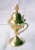 brass hand made embossed incense burner for temple church and religious places and spa