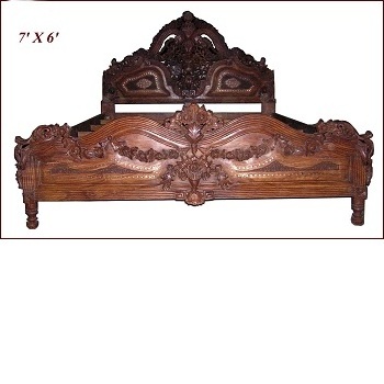 wooden king size bed