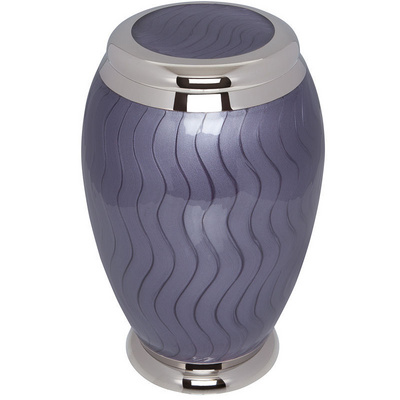 funeral supplies metal purple cremation adult swirl urn