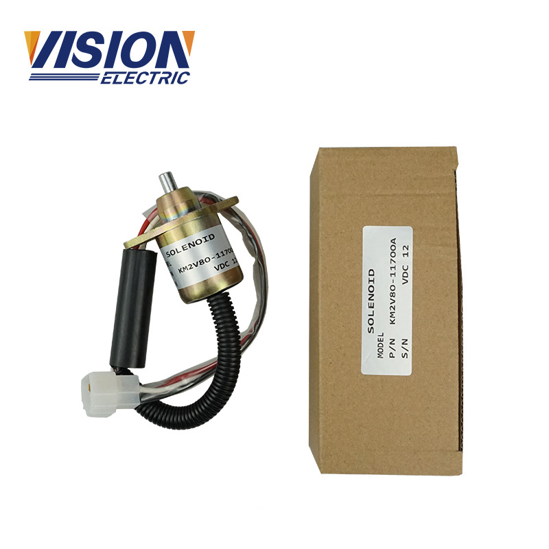 generator engine Oil stop solenoid KM2V80-11700A-12V fuel shut off solenoid valve