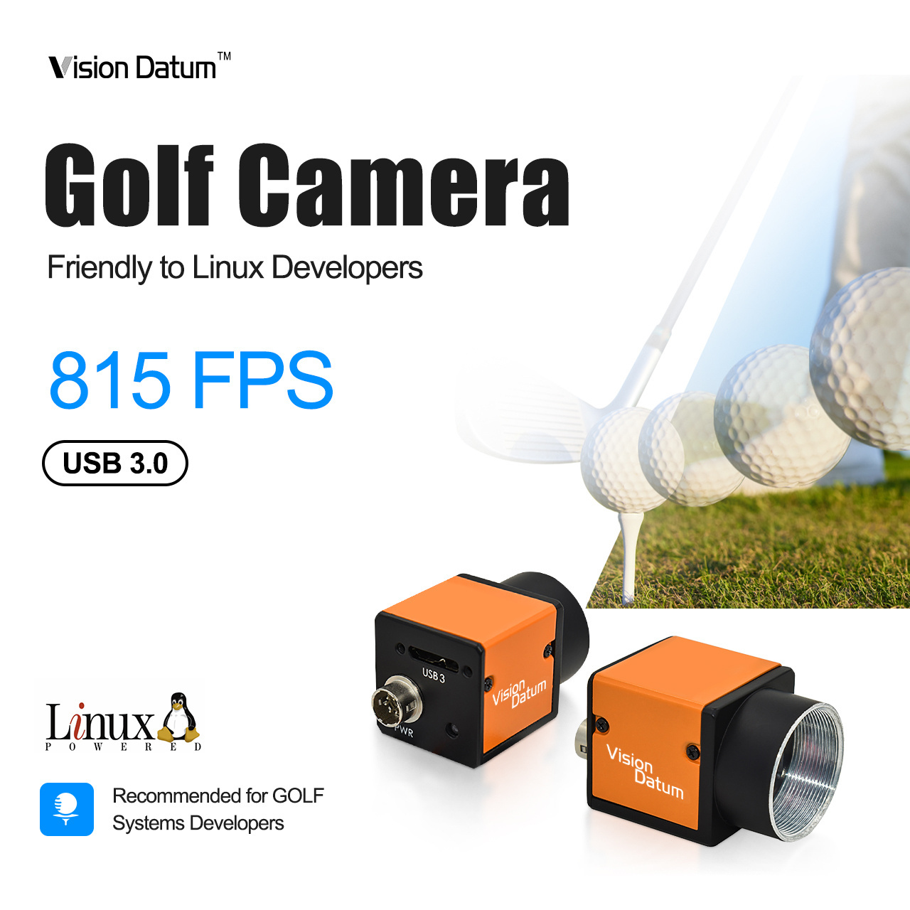 High Speed 0.4MP 300fps Global shutter hikrobot Golf Camera For Golf swing analysis System trajectory analysis in ball sports