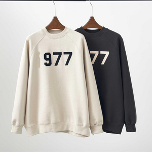 Custom 80 Cotton 20 Polyester Raglan Sleeve  Hoodies Oversized Crewneck Heavy Weight Men's Hoodies And Sweatshirts