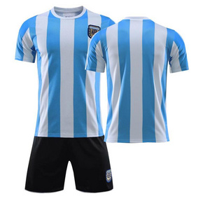 custom Argentina soccer jersey Maradona jersey uniforms set kits football jersey