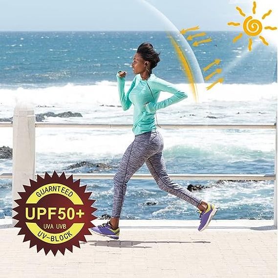 Women's UPF 50 Sun Protection Hoodie Performance Shirts Spf Long Sleeve Hiking Fishing Outdoor Shirt&Tops Lightweight Hoodie