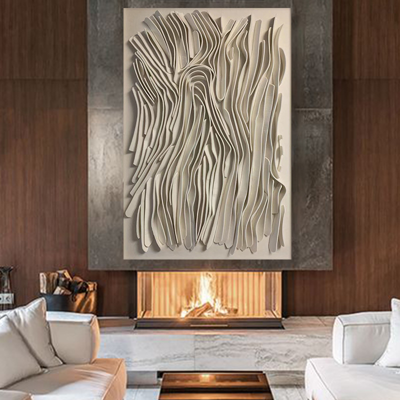 Modern Abstract Living Room Decoration Handmade Artwork 3D Art Wall Panel