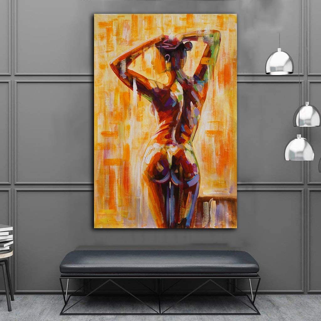 Living Room Decoration Wall Art Women Picture Sexy Body Oil Nude Girl Paintings