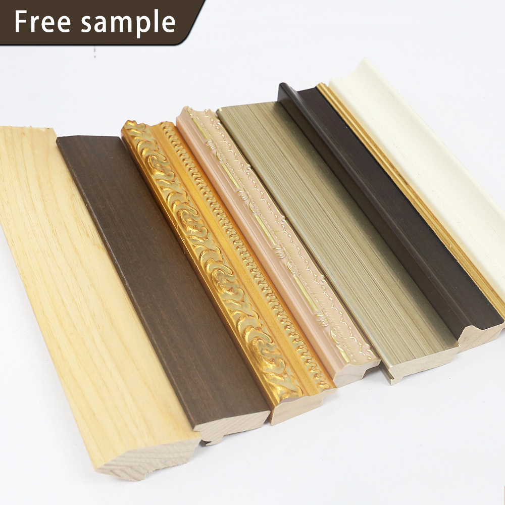 Free Sample Vintage Oil Painting Picture Wooden Frame Solid Wood Wall Mirror Frame Moulding Custom Photo Frames