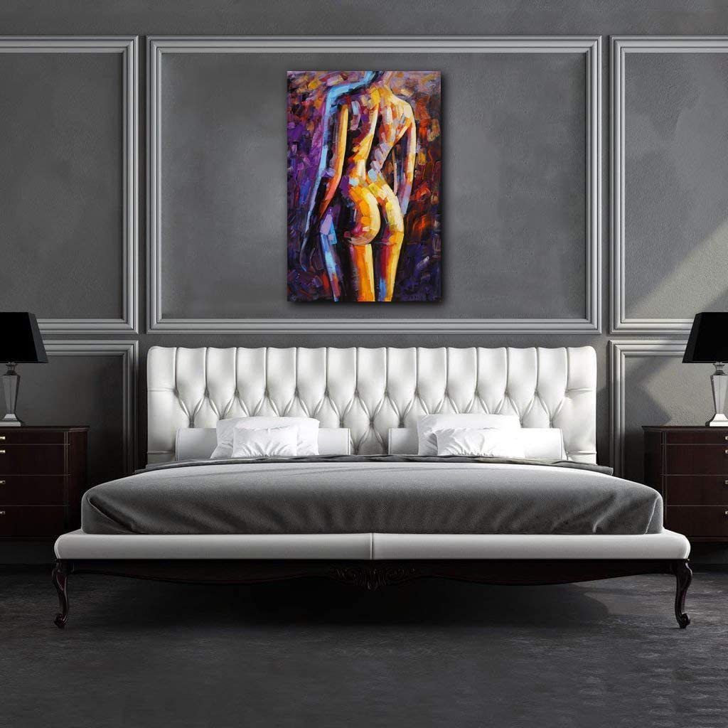 Living Room Decoration Woeuropean Naked Sexys Pictures Sexy Nude Body Painting Paper Oil Customize Printed Canvas Vision House