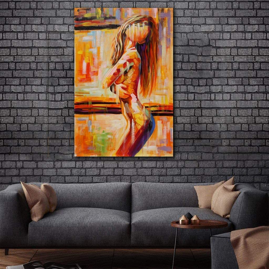 Living Room Decoration Wall Art Women Picture Sexy Body Oil Nude Girl Paintings