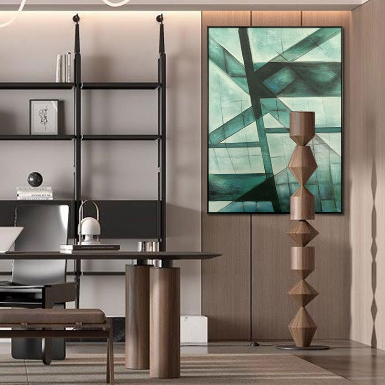 Home Decor Abstract Geometric Hand Oil Painting 3D Texture Artwork Hand Painted Canvas Wall Poster