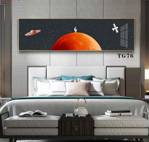 Decorative Astronaut Wall Art Painting Kids Crystal Porcelain Space Decoration Paintings For Baby Room