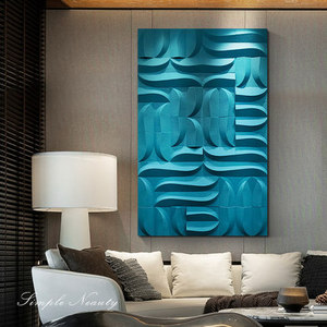 Morden Hallway Home Decor Abstract Handmade Sandstone Textured Wall Decorations Art Large 3D Paintings