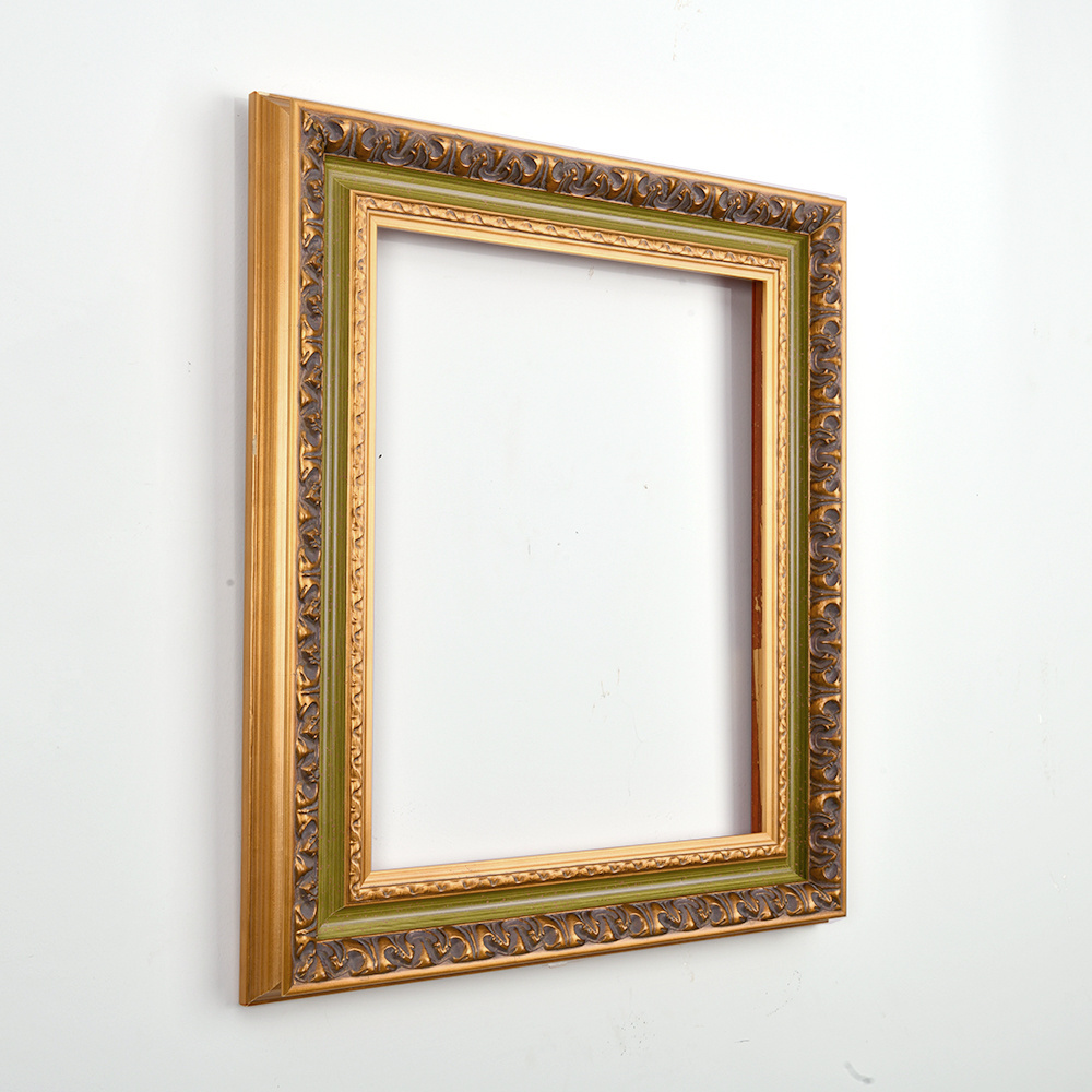 Custom Luxury Vintage Solid Wood Painting Picture Frames Ornate Gold Wooden Photo Frame Moulding