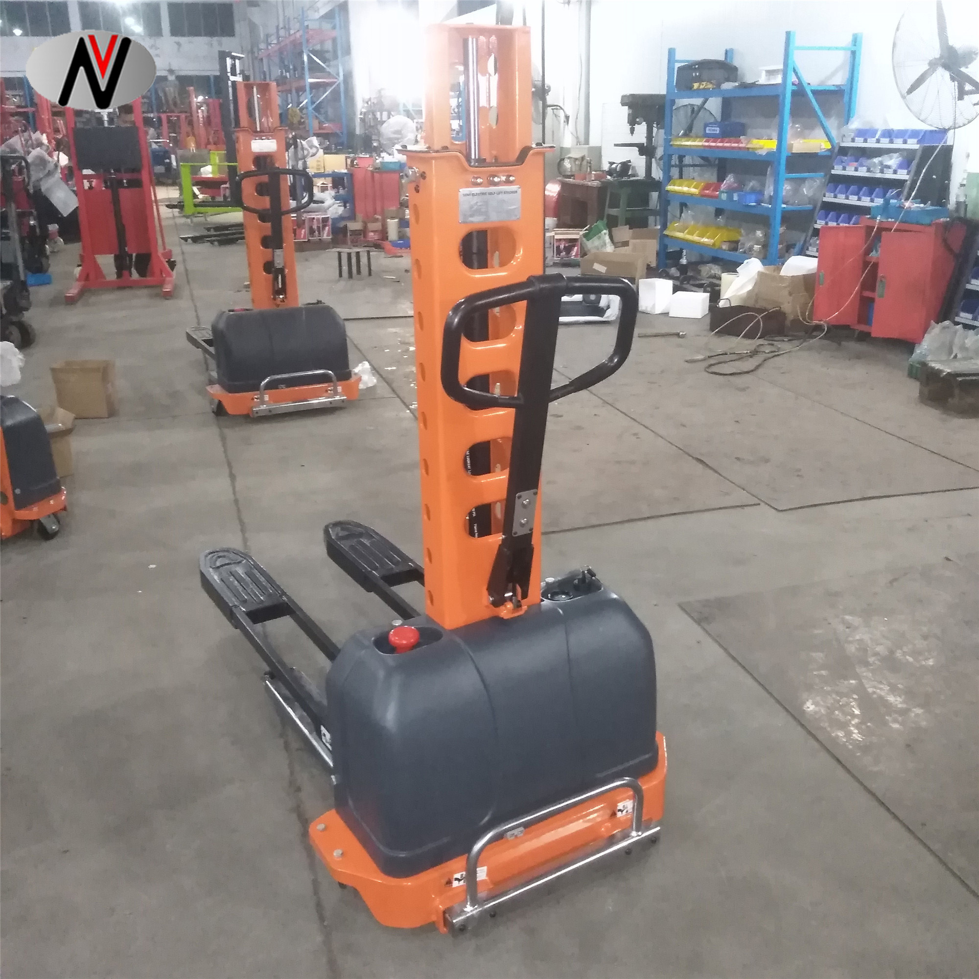 Self loading stacker Electric stacker Mini dumper self loading 1100mm 1300mm DC portable electric stacker for van truck