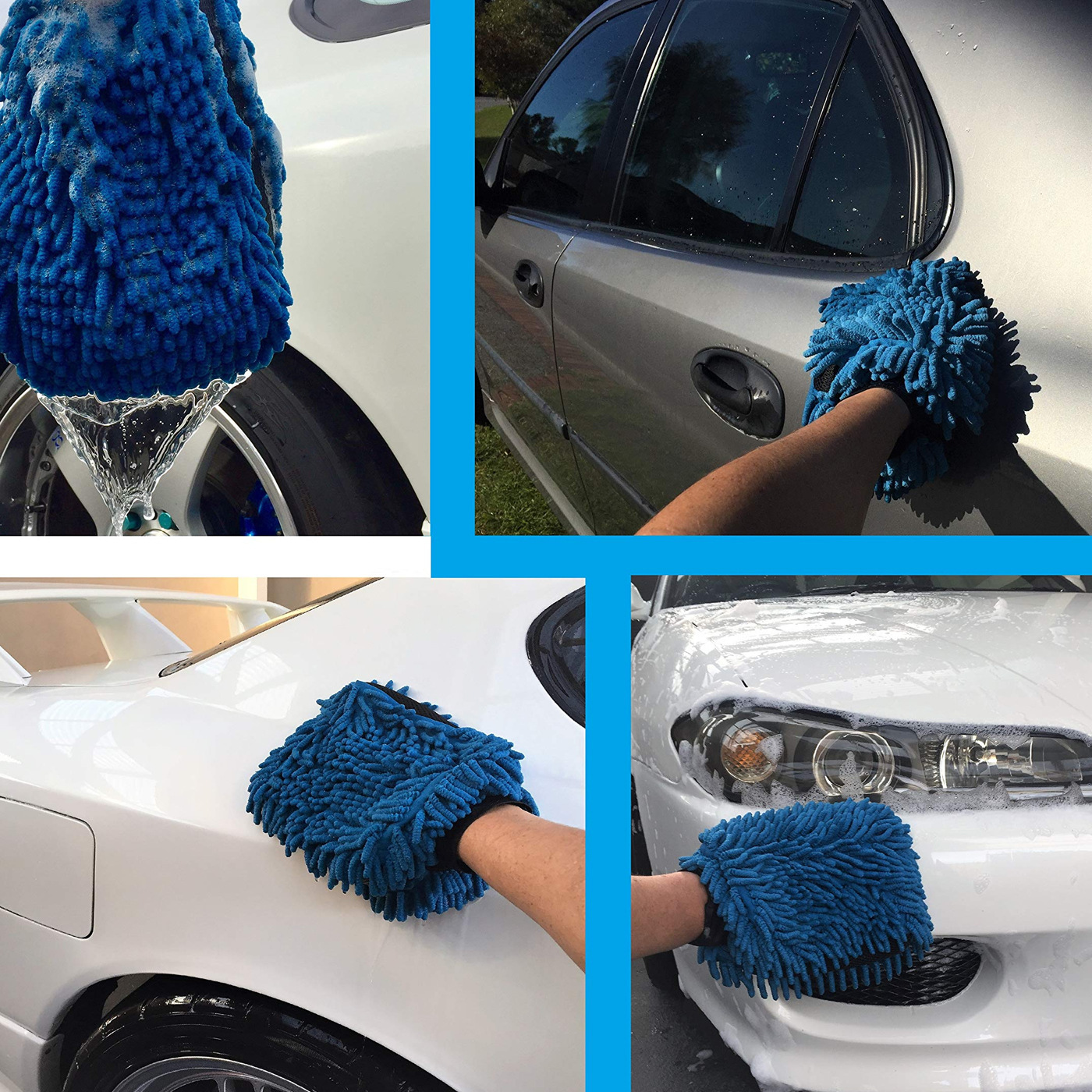 9pcs Car Wash Kit Washing Coral Towel Wheel Brush Microfiber Cloth Towel Car motorcycle Cleaning Tools Set wash tool brush