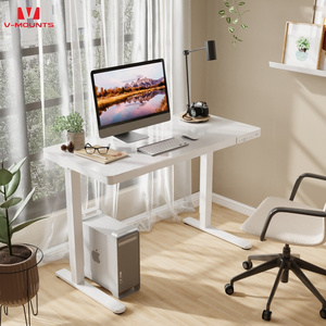 V-mounts ErgoSpot modern office furniture for home use with Tempered Glass Desktop VM-JSD5-01-G1