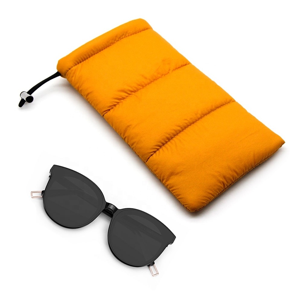 Wholesale Drawstring Synthetic Down Glasses Pouch Eyeglasses Bag Sunglass Case With Logo