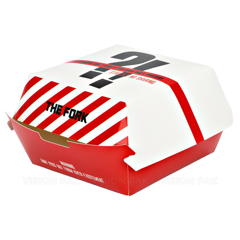 Custom Food Packaging Burger Box Wholesale Burger Box Customized Logo Printing Burger  Box