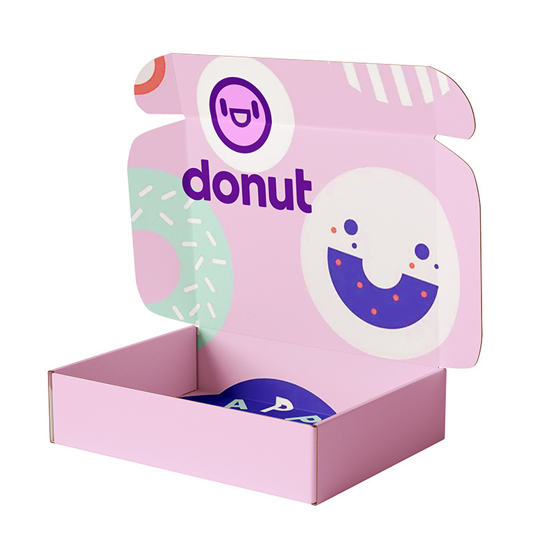 Wholesale Custom Printed Donut Box Packaging Food Doughnut Box