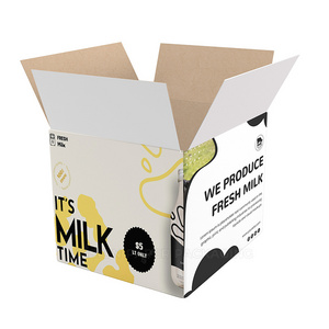 Boxes Milk Carton Packaging Custom Logo Free Design Shipping Pack Online Cartons Corrugated Packaging