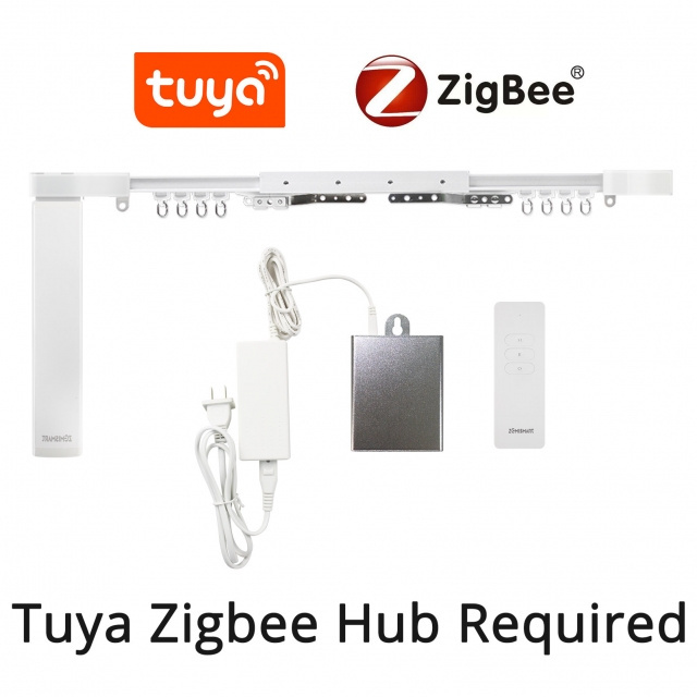 Zigbee intelligent curtain engine Tuya zigbee Smart Curtain Motor Slide Curtain Track with Battery Alexa Google Home Voice