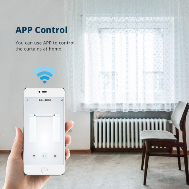 Zigbee intelligent curtain engine Tuya zigbee Smart Curtain Motor Slide Curtain Track with Battery Alexa Google Home Voice