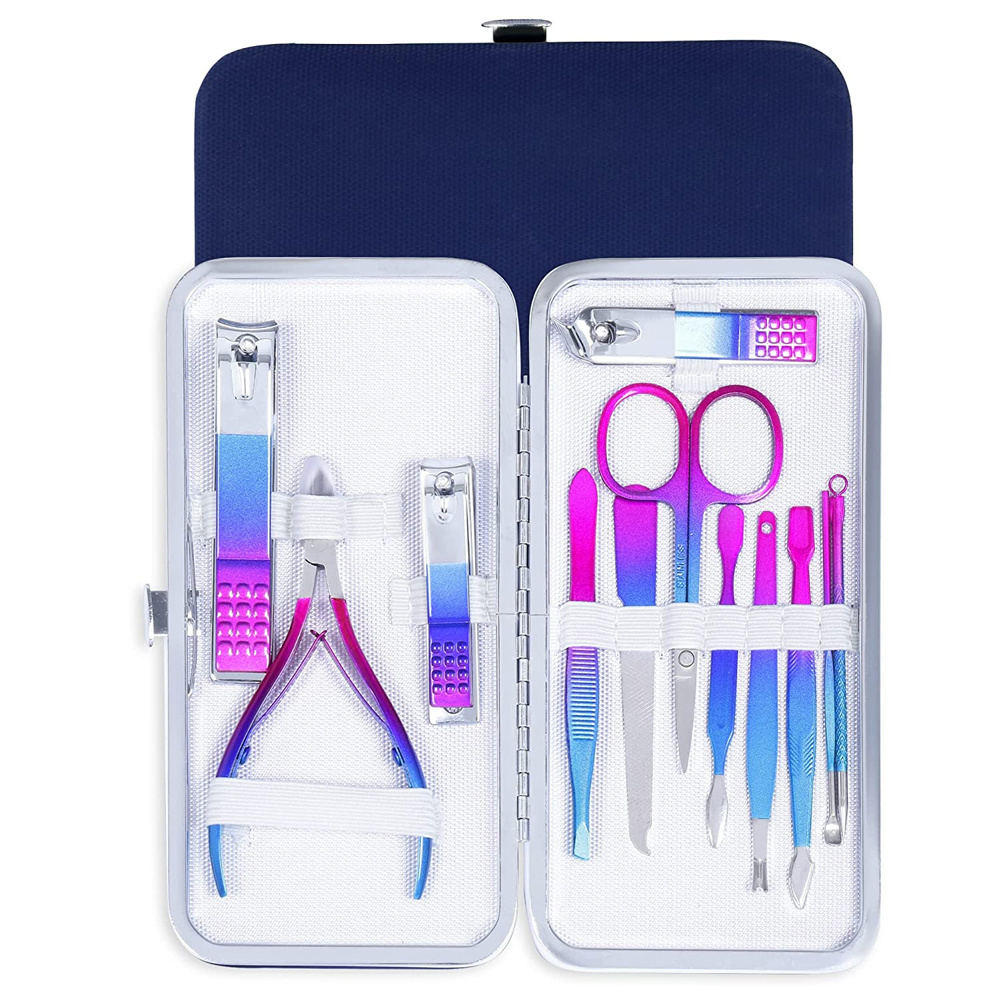 Cheap Price Stainless Steel Custom Logo Printed Manicure Pedicure Kit New Arrival Beauty Tool Professional Manicure Pedicure Kit