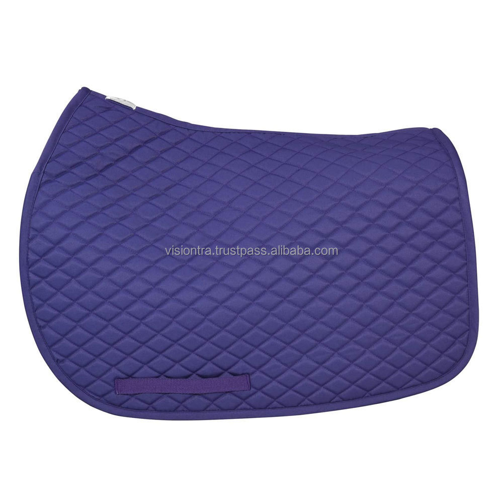 Wholesale Price Latest Style High Quality Horse Saddle Pads / Solid Color Polyester Cotton Made  Horse Saddle Pads