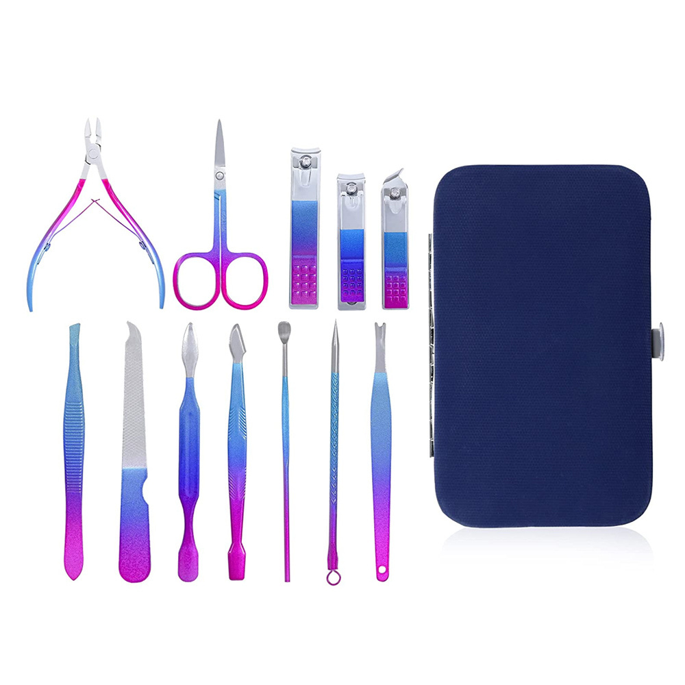 Cheap Price Stainless Steel Custom Logo Printed Manicure Pedicure Kit New Arrival Beauty Tool Professional Manicure Pedicure Kit