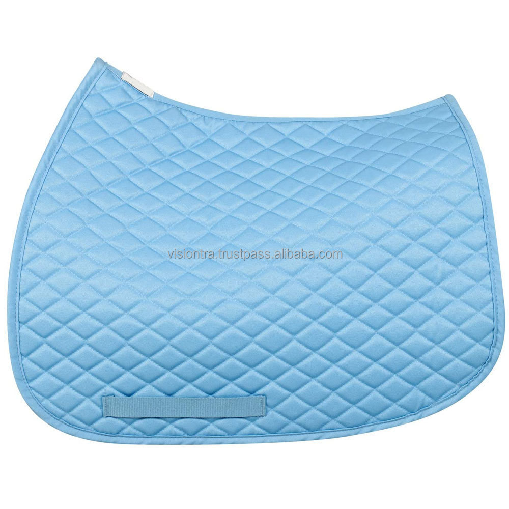 Wholesale Price Latest Style High Quality Horse Saddle Pads / Solid Color Polyester Cotton Made  Horse Saddle Pads