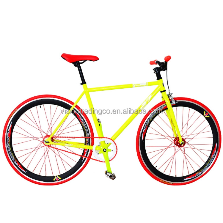 CE standard 700C Colorful fixed gear bike / single speed fixed gear bike frame hi-quality from China titanium bikes fixie