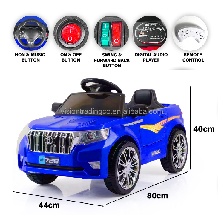 Hot Item 12V Kids Car Ride On Electric Car For Children With Remote Control 3 color cool girl and boy