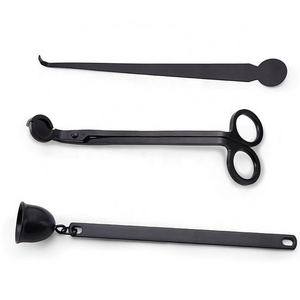 VISON amazon 2019 3 in 1 Black Candle Snuffer 3 in 1 Candle Wick Trimmer wick dipper tools set accessory