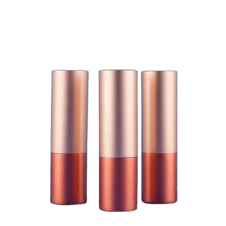 Custom Brand High Quality Cylinder Aluminum Magnetic Lipstick Case Metal Round Lip Balm Package Empty Container 3.5g Wholesale