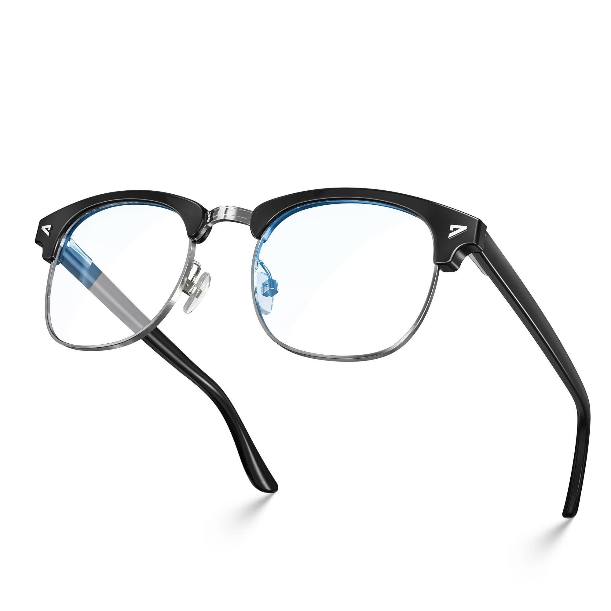 VISOONE Spring Hinge Blue Light Blocking Glasses Square with Anti Computer Glare for Gaming Women and Men MONTANA