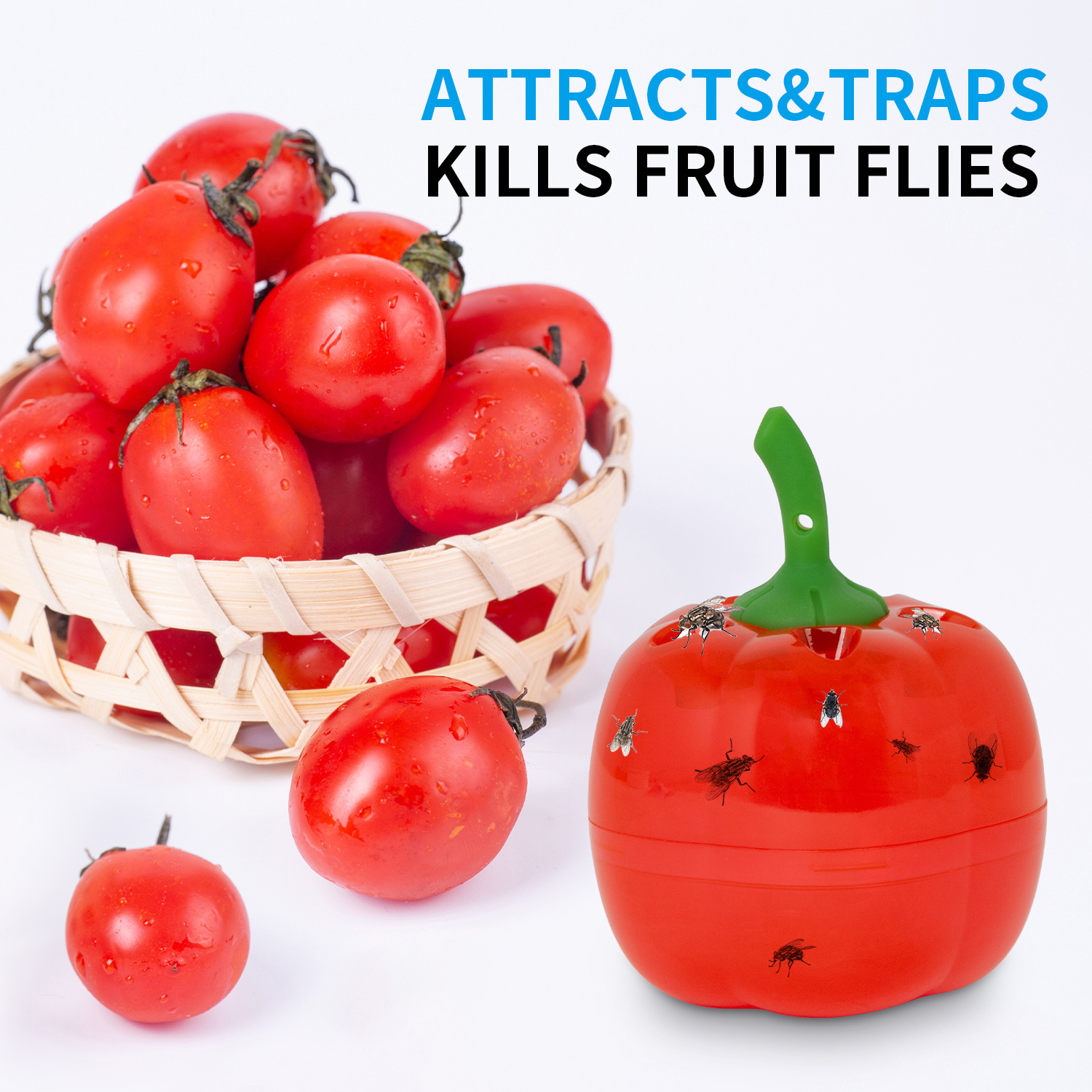 Best Sellers Fly Trap AR29  Attract Fruit Flies Moths Bees Flying Insects Pepper-shaped Gnat Killer For Home Kitchen