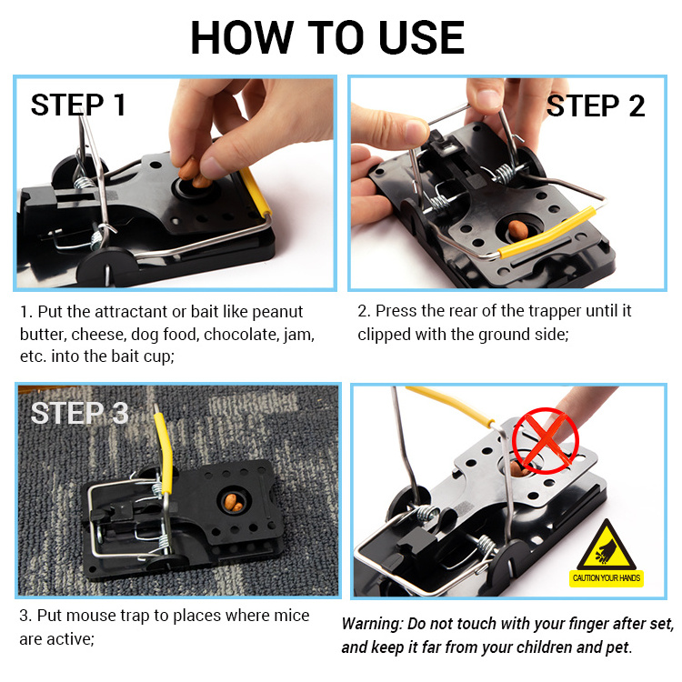 Xpest Human Mice MouseTraps Kill That Work, Rat Snap Mole Trap with Bait Station,Effective Mouse Catcher Mice Chipmunks Squirrel