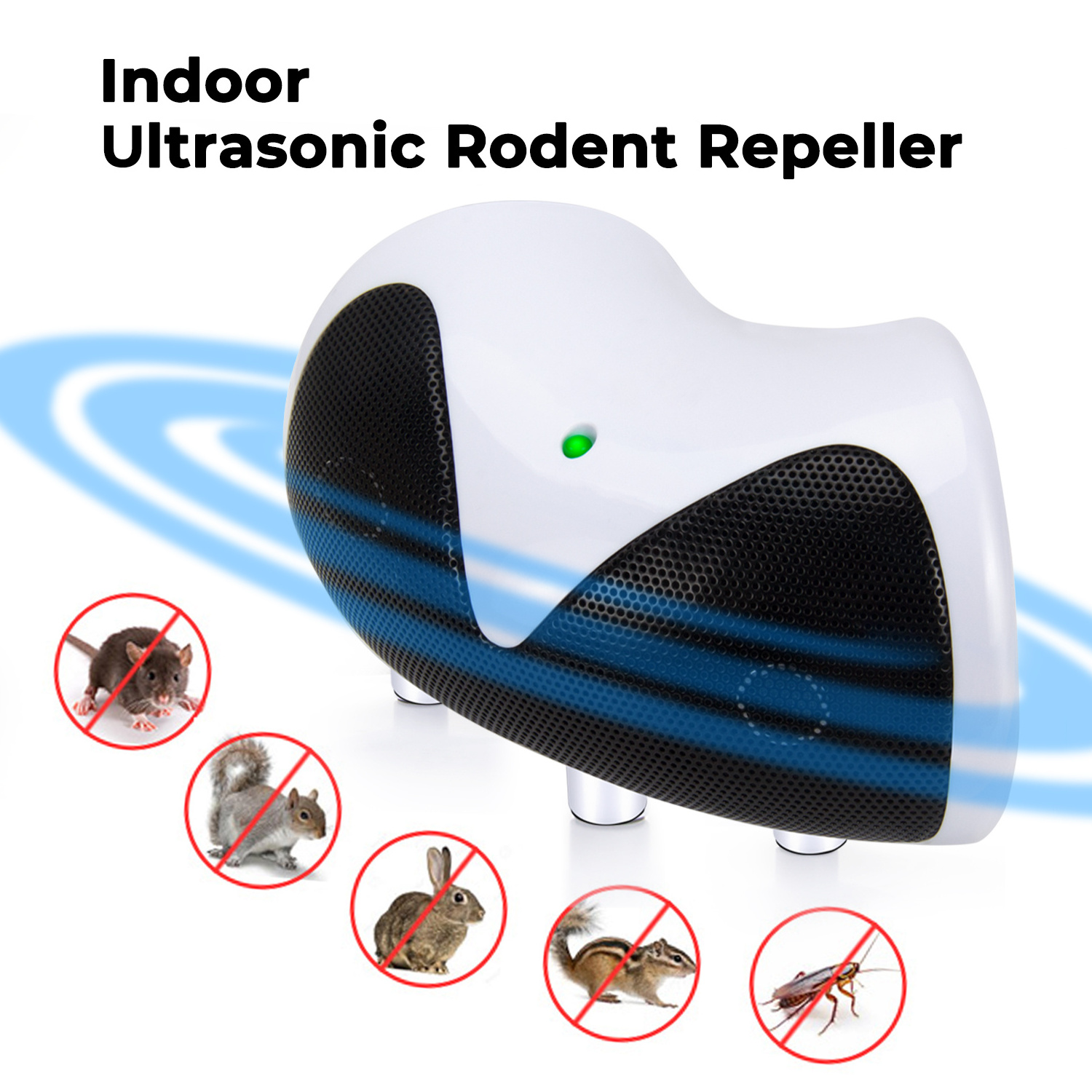 AR11 Rats Mice Roaches Fleas Ants Circkets Bats Mothes Flyes Mosquitoes Cockroaches Spider repellent ultrasonic pest repeller