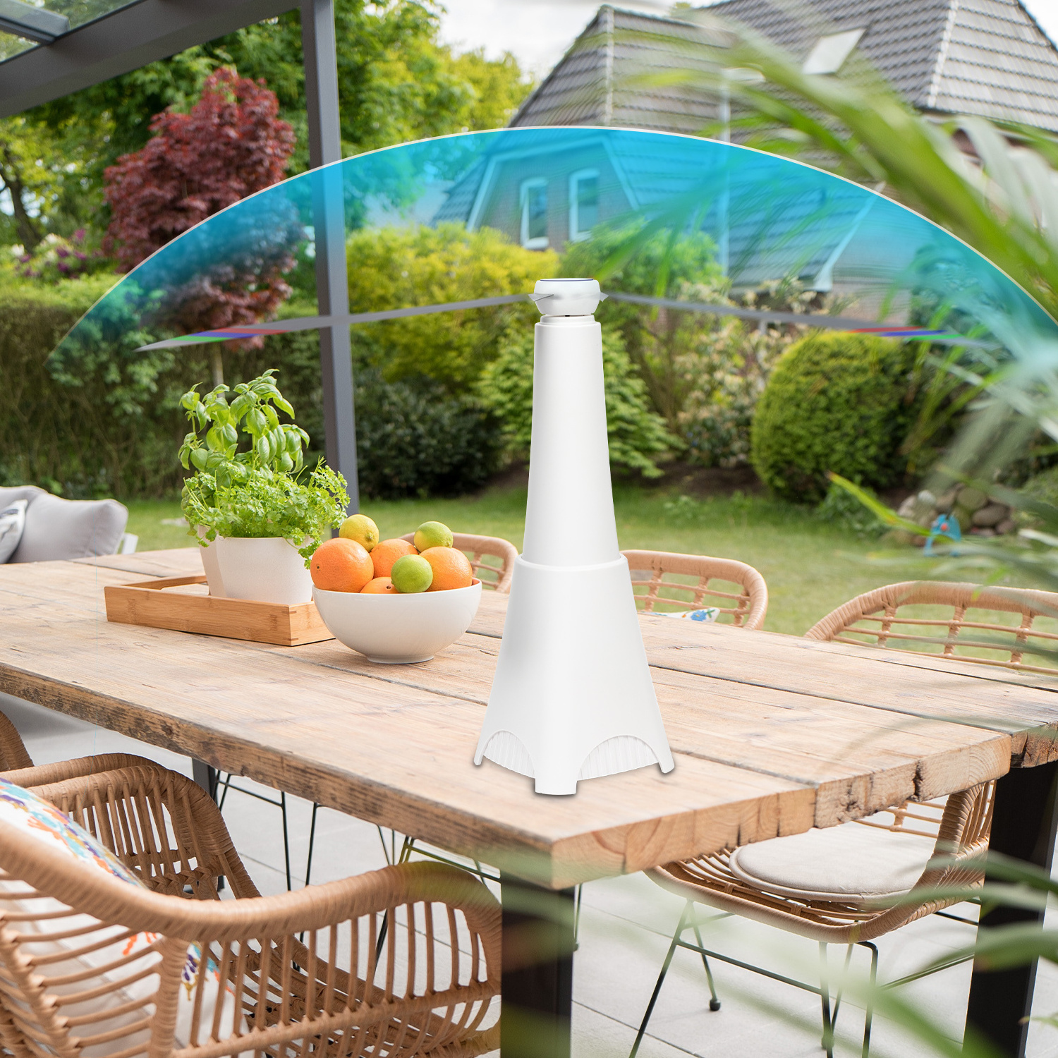 Soft PVC Reflective Fruit Fly Trap  Usb Rechargeable Battery  Mosquito Catcher with Hook Design Outdoor Fly Repellent Fan Custom