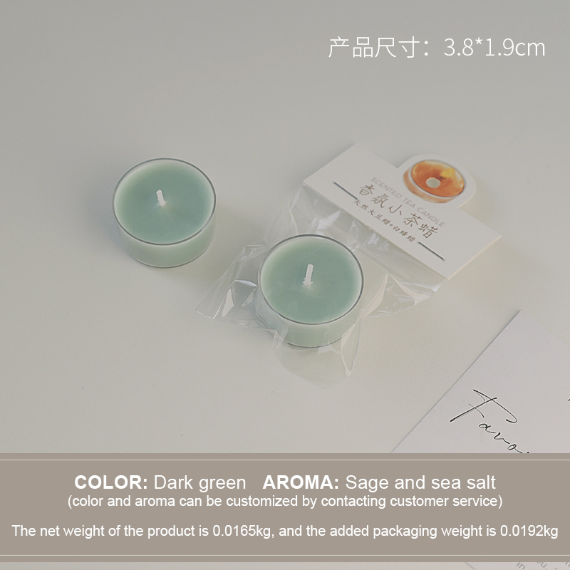 scented aromatic and decorative candle soy wax round tealight Aromatherapy candle ornaments Candle Sets Wedding Home Decoration