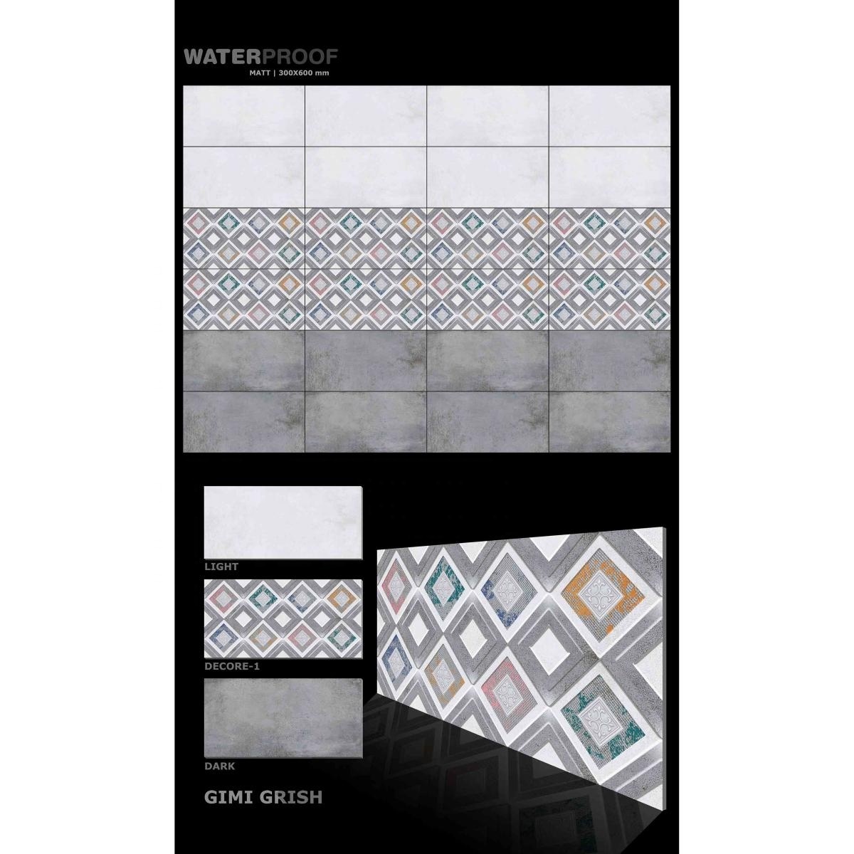 Vistaar Brand 12x24 Matt Surface Indoor 300x600mm Design Glazed Easy Clean 30x60cm Ceramic Floor & Wall Tiles Hot Sale Products