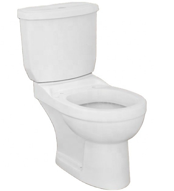 Toilet Bowl Washroom Ceramic Water Inlet On Tank Side Two Piece Toilet Restroom Ghana Twyford WC Water Closet