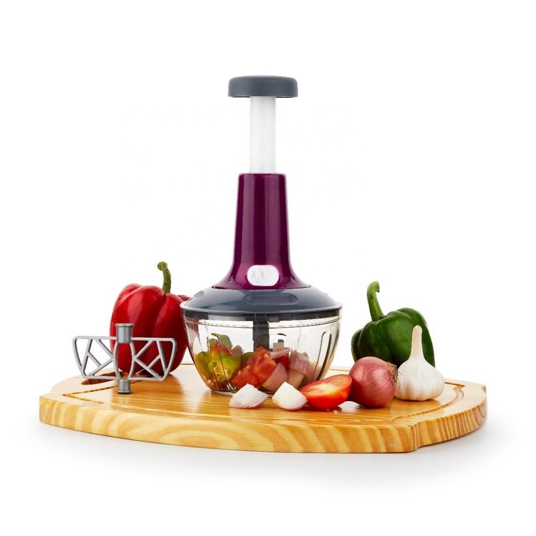 Indian Quality Products Manual Food Push Chopper New Arrival Veggie Vegetable Slicer Cutter And Push Hand Onion Chopper