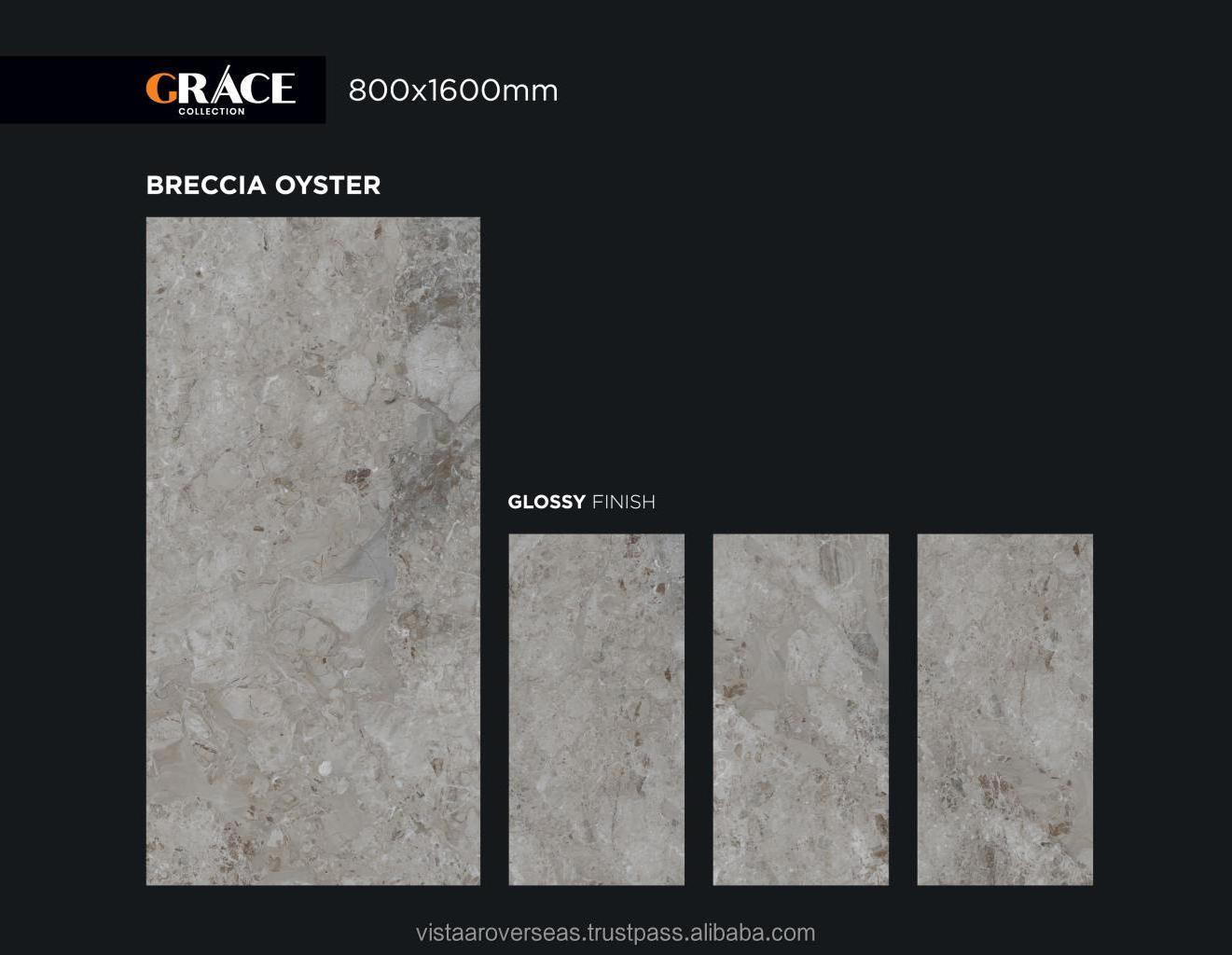 Opal Grey: 80x160cm Marble Polished Porcelain Tiles - 800x1600mm, High-Quality Indian Glossy Tiles for Wall and Floor Usage