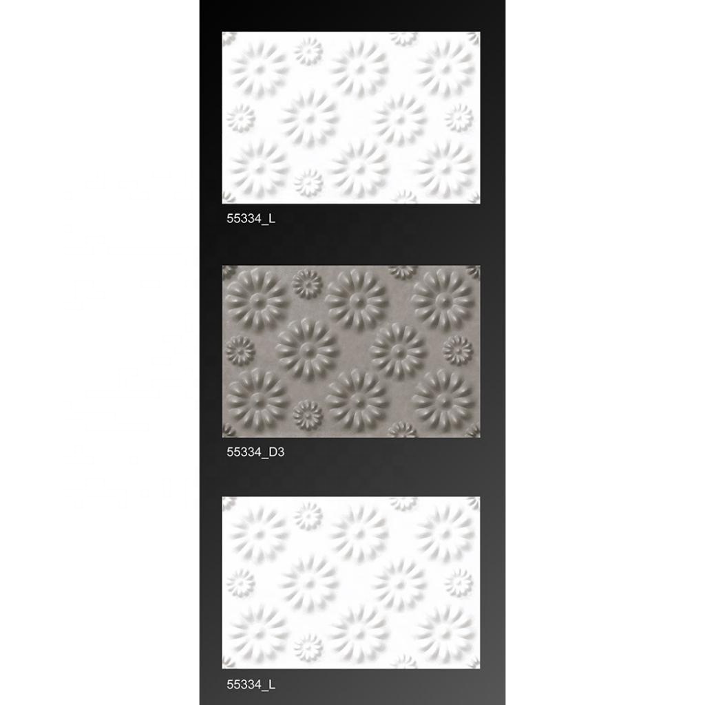 3d Bedroom Wall Tiles 300*450mm Home Decor Sticker 30*45cm Backsplash Waterproof 12*18 inch Ceramic 3d Flower Tile Light Color