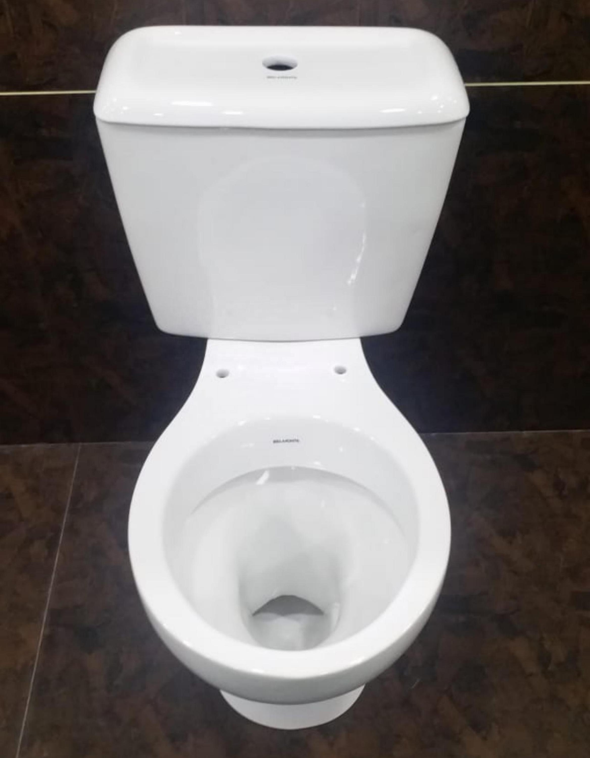 Two Piece Water Closet Toilet Commode Seat with Plastic Seat Cover and LLC Fittings Pan Accessories Complete WC Set Lowest Price