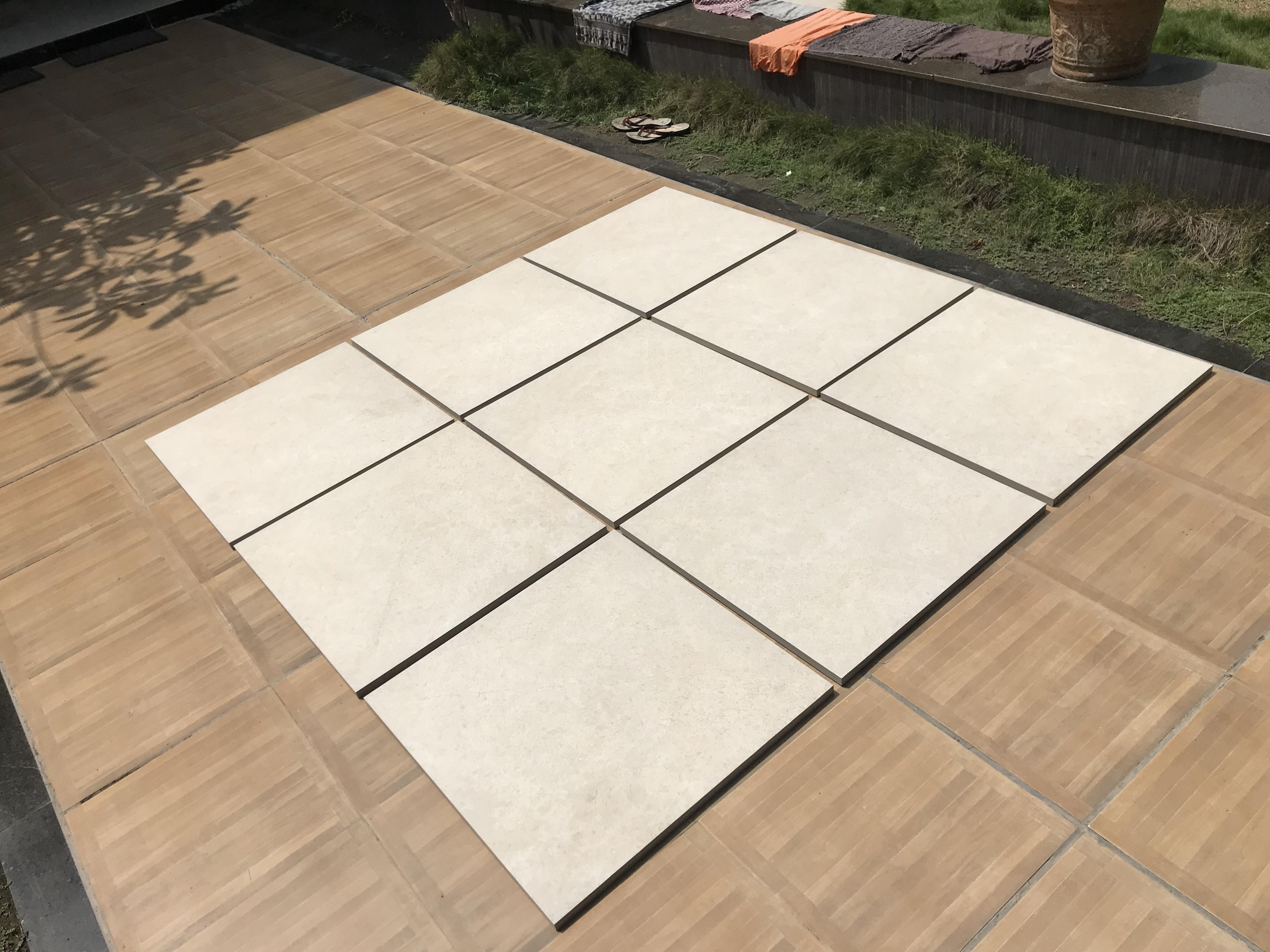 R11 Rectified Surface Ready to Ship Heavy Duty Outdoor Porcelain 600x600mm Monolith Crema Floor Tiles For Hotel Europe Quality