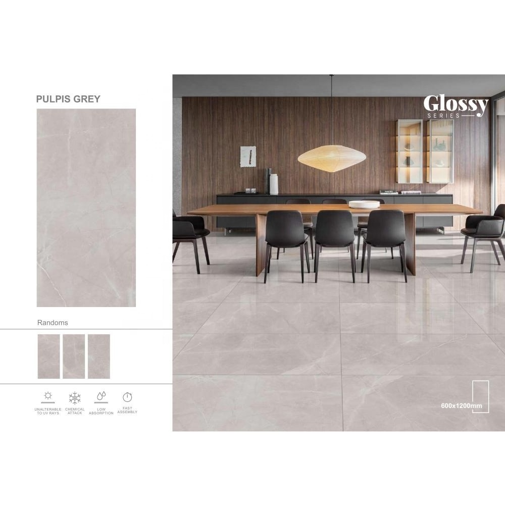 Digital Glazed Wall 600x1200mm Porcelain Pulpis Grey Color Zimbabwe 2x4 Granite Floor Tiles In Cheap Price For South Africa