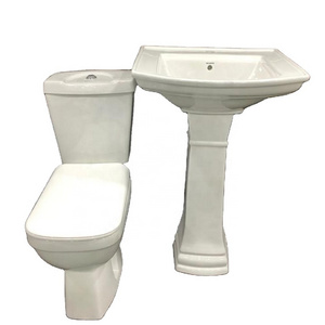 wash basin pedestal & Wash Down Two Piece Square Shape Toilet India Make Water Closet Blue/Pink Color WC Toilets Bowl for Africa